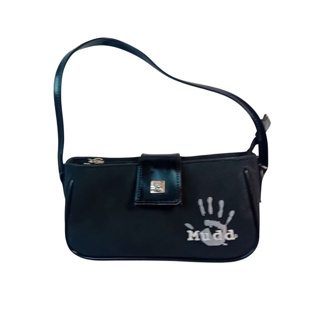 Vintage 90s‎ Y2K Mudd Mcbling Shoulder Handbag Small Casual Handprint Logo Purse